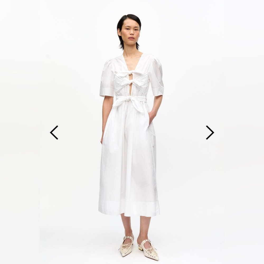 Ganni White Cotton Dress
